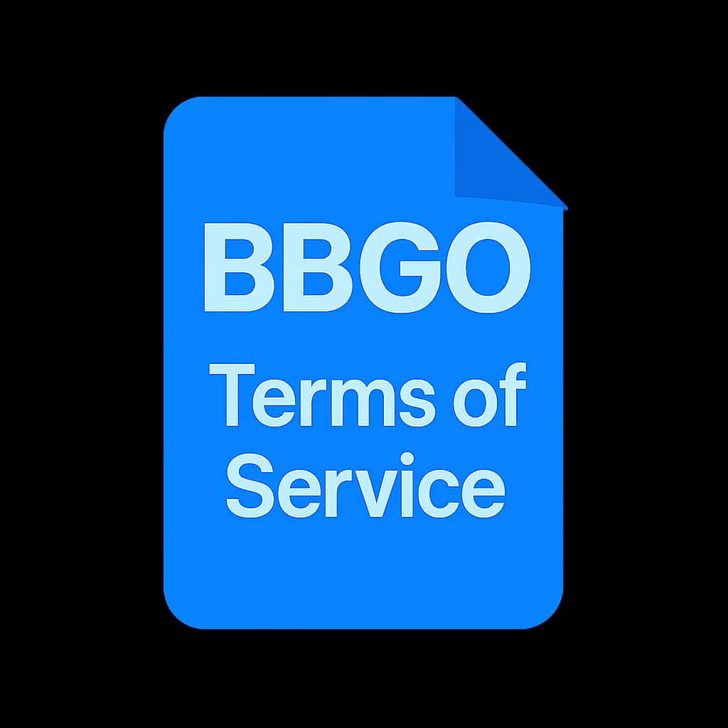 A professional badge representing BBGO Terms of Service.