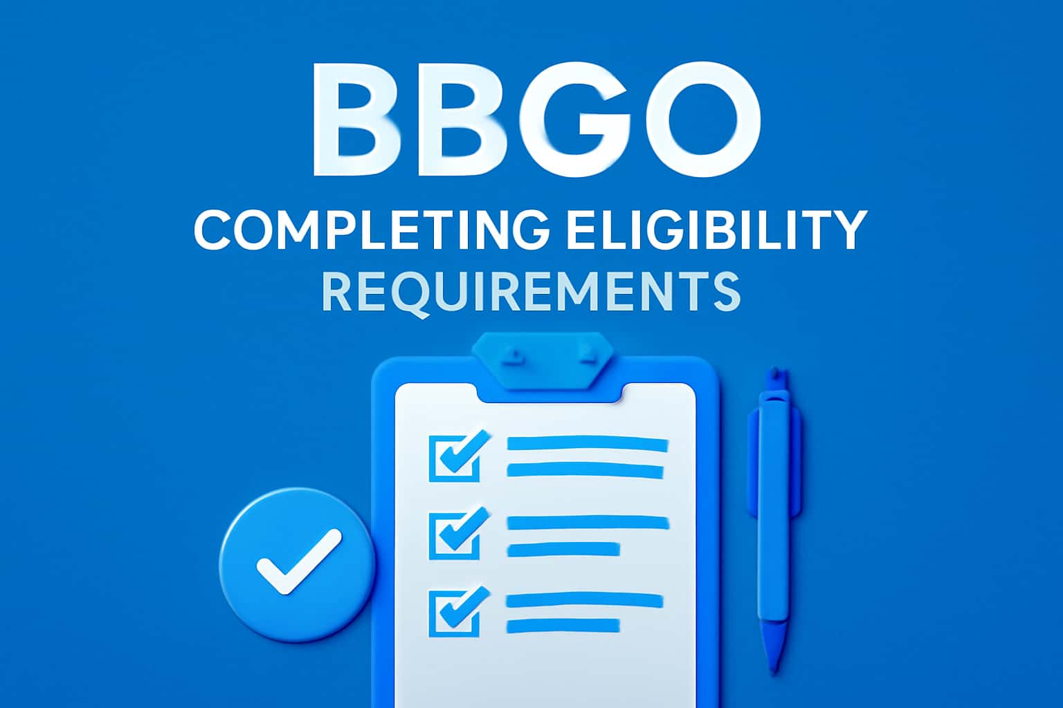 A high-tech visual representation of BBGO eligibility guidelines.