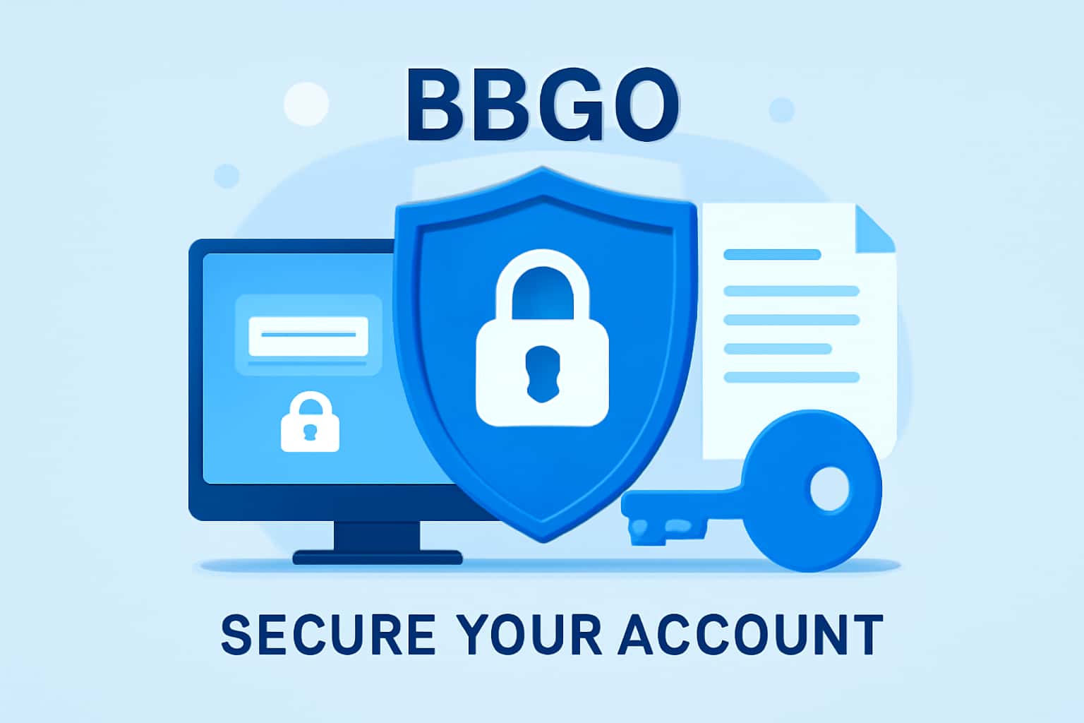 A visual representation of cybersecurity measures for BBGO account security.
