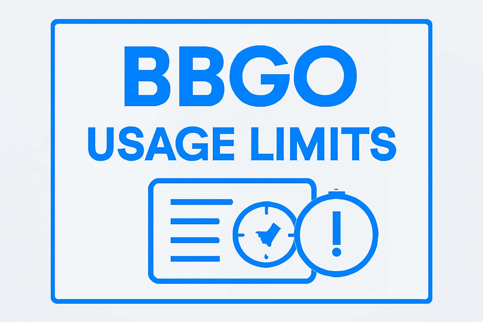 An informative visual representation of usage limits for BBGO.
