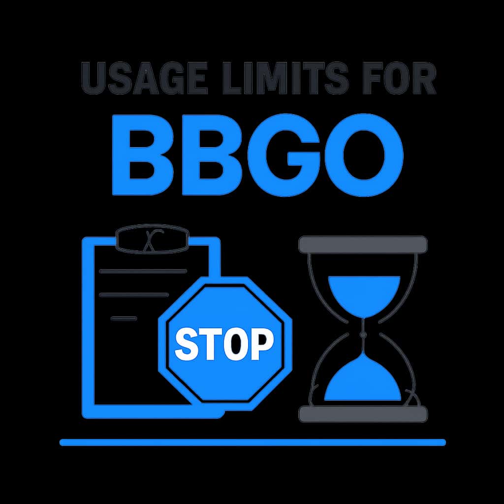 A diagram illustrating usage limits for BBGO.
